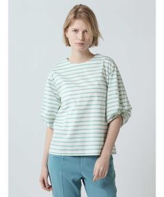 Aquascutum / アクアスキュータム カットソー | パフスリーブボーダーカットソー