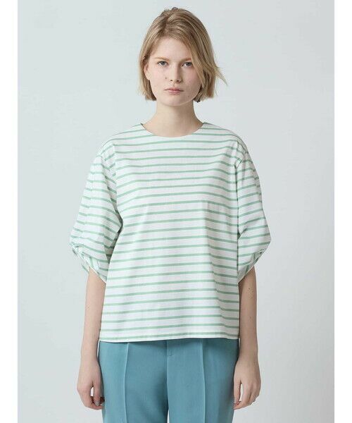 Aquascutum / アクアスキュータム カットソー | パフスリーブボーダーカットソー | 詳細2