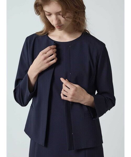 Aquascutum / アクアスキュータム テーラードジャケット | 【セットアップ対応】アナスタシアノーカラージャケット | 詳細2