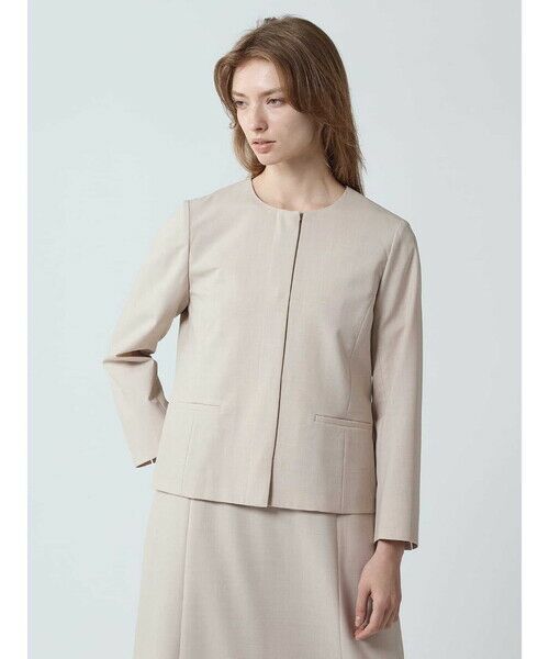 Aquascutum / アクアスキュータム テーラードジャケット | 【セットアップ対応】アナスタシアノーカラージャケット | 詳細10