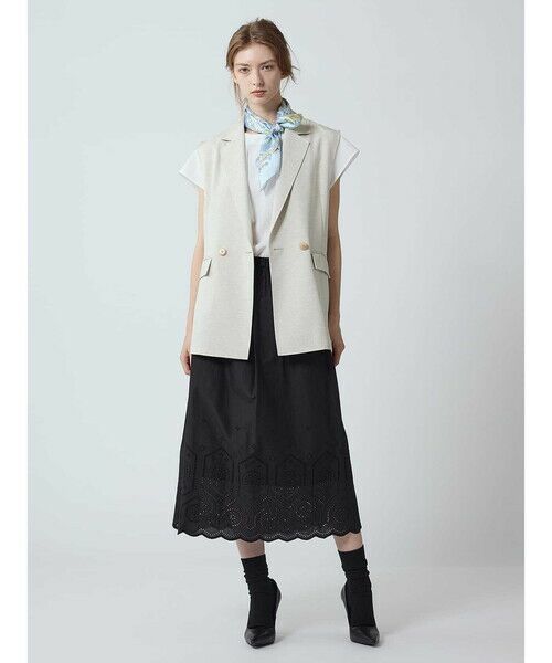 Aquascutum / アクアスキュータム テーラードジャケット | リネンライクオックス ジレ | 詳細1