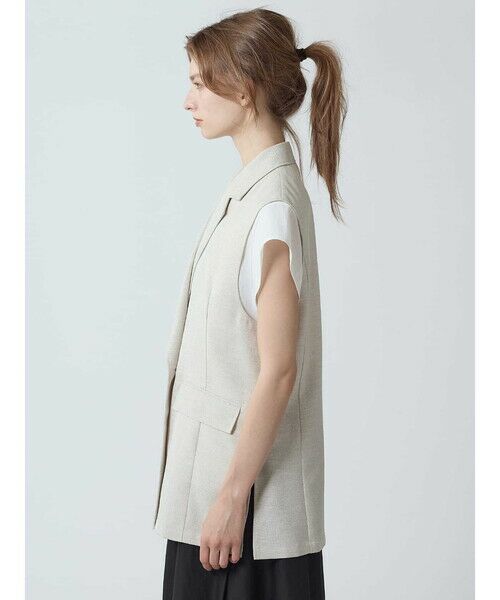 Aquascutum / アクアスキュータム テーラードジャケット | リネンライクオックス ジレ | 詳細4