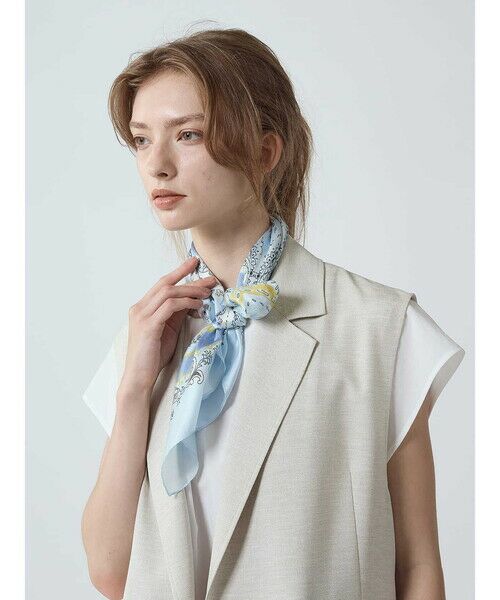 Aquascutum / アクアスキュータム テーラードジャケット | リネンライクオックス ジレ | 詳細5