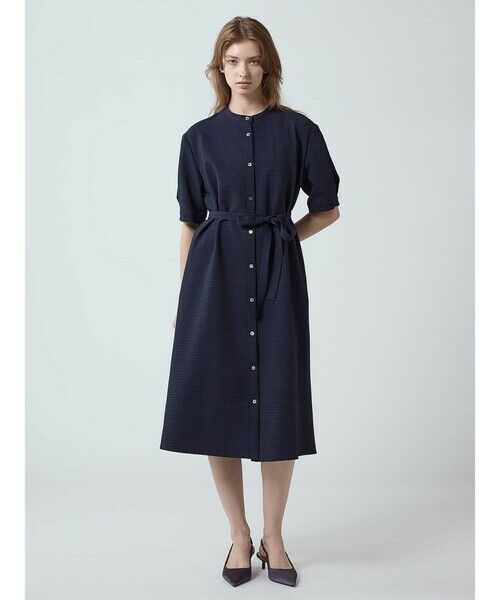 Aquascutum / アクアスキュータム ドレス | サッカーストレッチ シャツドレス | 詳細4