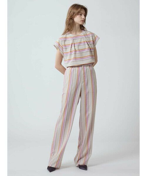 Aquascutum / アクアスキュータム その他パンツ | 【セットアップ対応】ストライププリントイージーパンツ | 詳細1