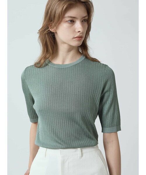 Aquascutum / アクアスキュータム ニット・セーター | 【アンサンブル対応】SILKY リブニットプルオーバー | 詳細8