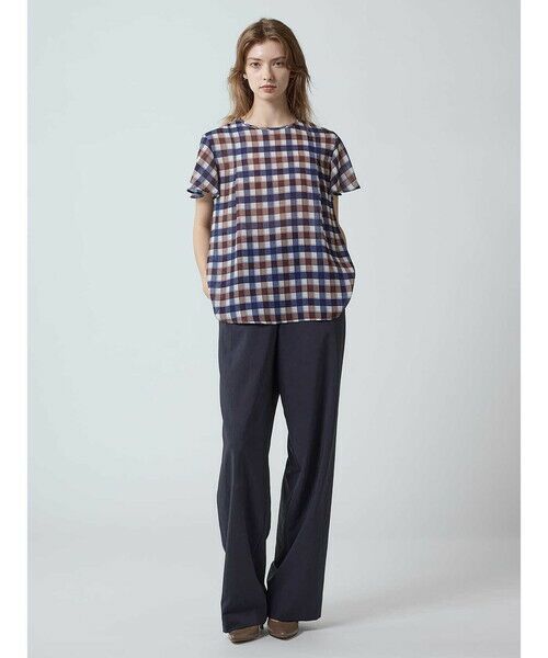 Aquascutum / アクアスキュータム シャツ・ブラウス | ドレーピークラブチェックプリントブラウス | 詳細1