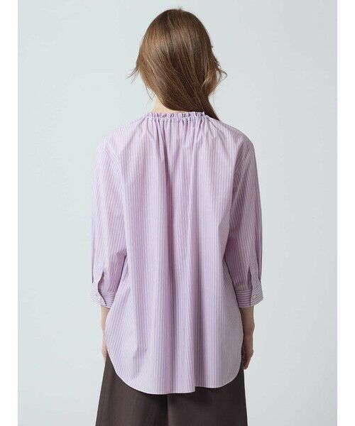 Aquascutum / アクアスキュータム シャツ・ブラウス | パステルストライプ ギャザーシャツ | 詳細4