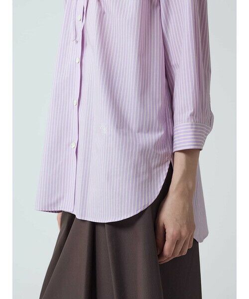 Aquascutum / アクアスキュータム シャツ・ブラウス | パステルストライプ ギャザーシャツ | 詳細5