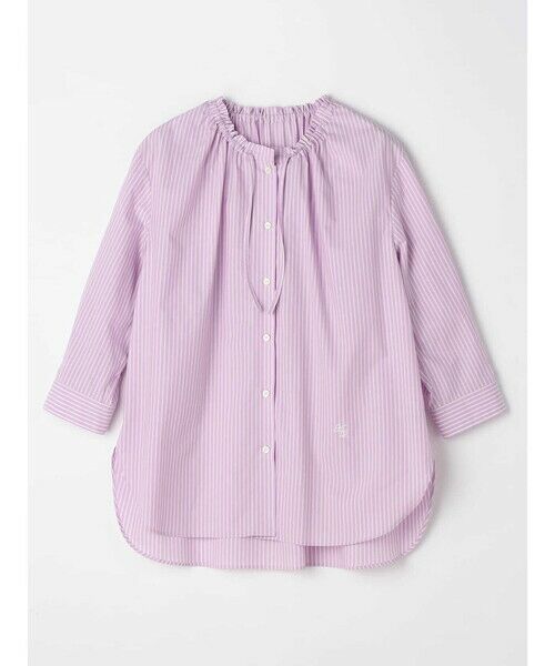 Aquascutum / アクアスキュータム シャツ・ブラウス | パステルストライプ ギャザーシャツ | 詳細7