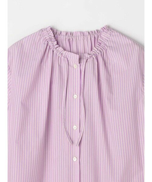 Aquascutum / アクアスキュータム シャツ・ブラウス | パステルストライプ ギャザーシャツ | 詳細9