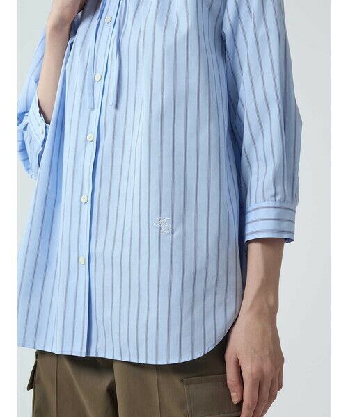 Aquascutum / アクアスキュータム シャツ・ブラウス | パステルストライプ ギャザーシャツ | 詳細14