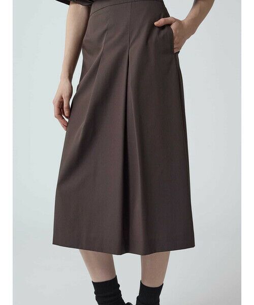 Aquascutum / アクアスキュータム ミニ・ひざ丈スカート | 【セットアップ対応】タックデザインスカート | 詳細13