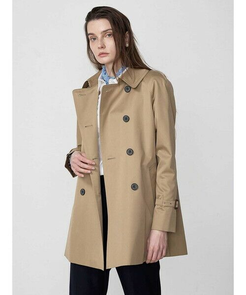 良品★アクアスキュータム トレンチコート AQUA5 クラブチェック ベージュ AQUASCUTUM / アクアスキュータム | チェックライナー付き