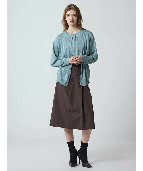 Aquascutum / アクアスキュータム ニット・セーター | 【アンサンブル対応】シャイニーニット カーディガン | 詳細1