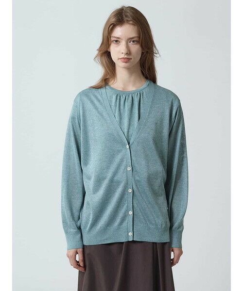 Aquascutum / アクアスキュータム ニット・セーター | 【アンサンブル対応】シャイニーニット カーディガン | 詳細2