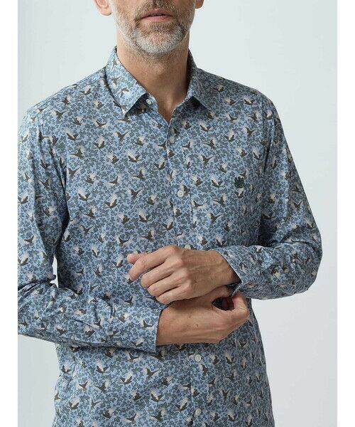 Aquascutum / アクアスキュータム シャツ・ブラウス | London Bird Print Shirt | 詳細1