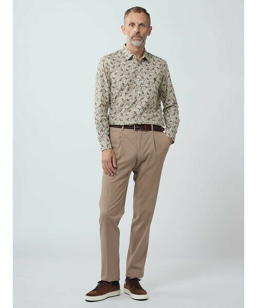 Aquascutum / アクアスキュータム シャツ・ブラウス | London Bird Print Shirt(グリーン)