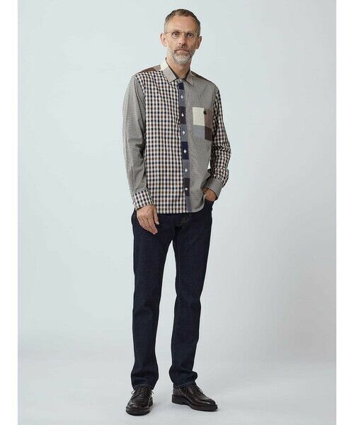 Aquascutum / アクアスキュータム シャツ・ブラウス | Crazy Pattern Club Check Over Shirt | 詳細1