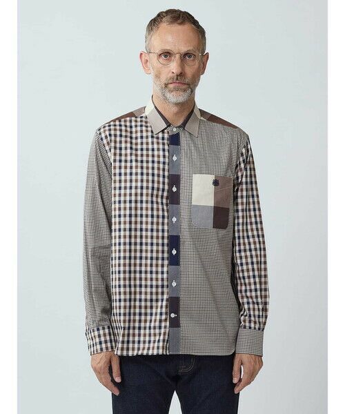 Aquascutum / アクアスキュータム シャツ・ブラウス | Crazy Pattern Club Check Over Shirt | 詳細2