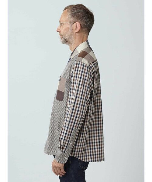 Aquascutum / アクアスキュータム シャツ・ブラウス | Crazy Pattern Club Check Over Shirt | 詳細3