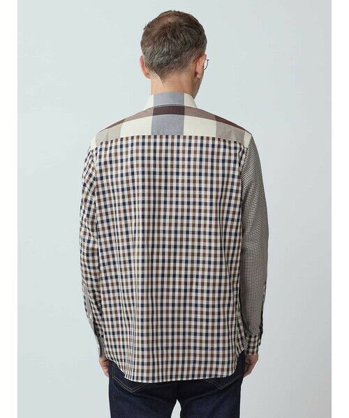 Aquascutum / アクアスキュータム シャツ・ブラウス | Crazy Pattern Club Check Over Shirt | 詳細4