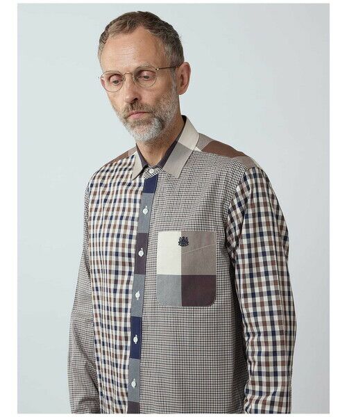Aquascutum / アクアスキュータム シャツ・ブラウス | Crazy Pattern Club Check Over Shirt | 詳細5