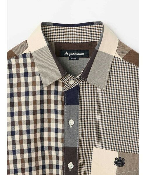 Aquascutum / アクアスキュータム シャツ・ブラウス | Crazy Pattern Club Check Over Shirt | 詳細8