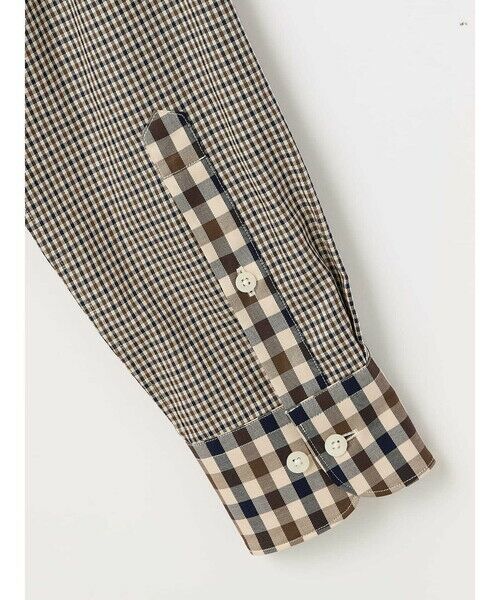 Aquascutum / アクアスキュータム シャツ・ブラウス | Crazy Pattern Club Check Over Shirt | 詳細9