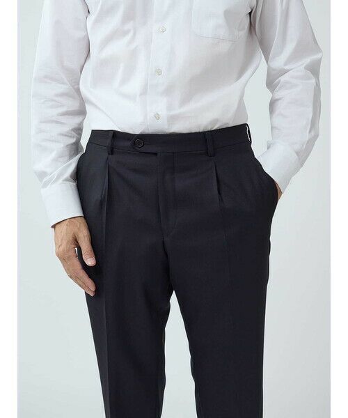 Aquascutum / アクアスキュータム スラックス・ドレスパンツ | S140's Navy Trousers | 詳細5