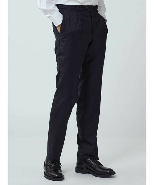 Aquascutum / アクアスキュータム スラックス・ドレスパンツ | S140's Navy Trousers(ネイビー)