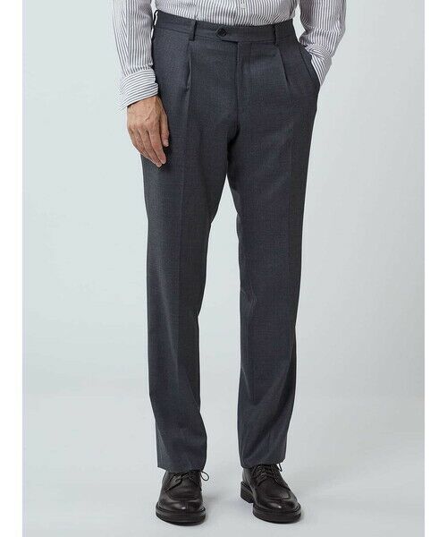 Aquascutum / アクアスキュータム スラックス・ドレスパンツ | Plain Twill Trousers(グレー)