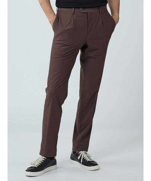 Aquascutum / アクアスキュータム スラックス・ドレスパンツ | TEC.3 Knit Twill Pants(ブラウン)