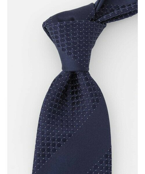 Aquascutum / アクアスキュータム ネクタイ | マイクロパターン×ストライプタイ(小剣クレスト) | 詳細1