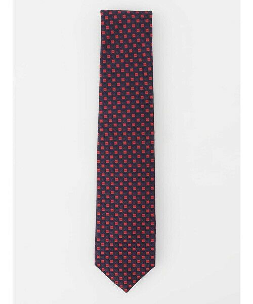 Aquascutum/アクアスキュータム ダイヤ柄タイ(小剣クレスト) ﾈｲﾋﾞｰ F