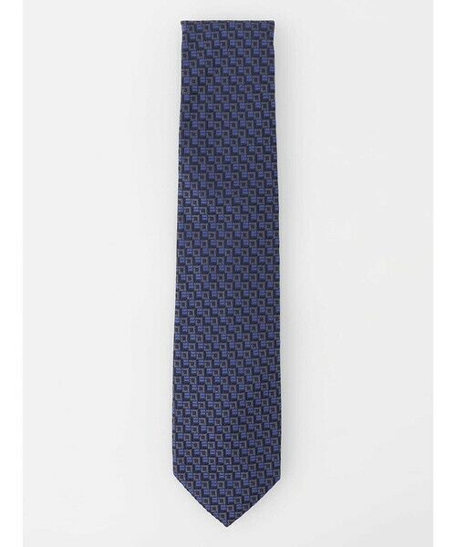 Aquascutum/アクアスキュータム ダイヤ柄タイ(小剣クレスト) グレー F Aquascutum/アクアスキュータム ダイヤ柄タイ(小剣クレスト) グレー F