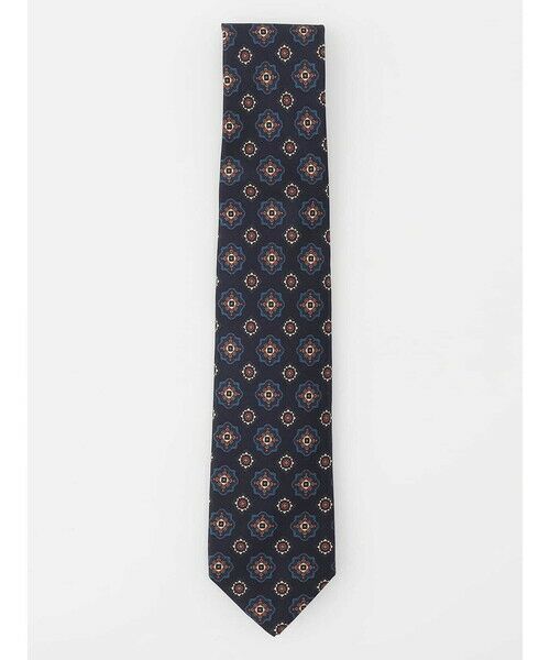 Aquascutum/アクアスキュータム 小紋プリントタイ ネイビー F Aquascutum/アクアスキュータム 小紋プリントタイ ネイビー F