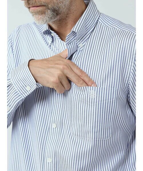Aquascutum / アクアスキュータム シャツ・ブラウス | 【KING SIZE】Dobby Stripe Shirt | 詳細10