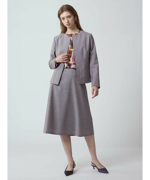 Aquascutum / アクアスキュータム テーラードジャケット | 【セットアップ対応】REDA ストレッチツイルノーカラージャケット | 詳細1