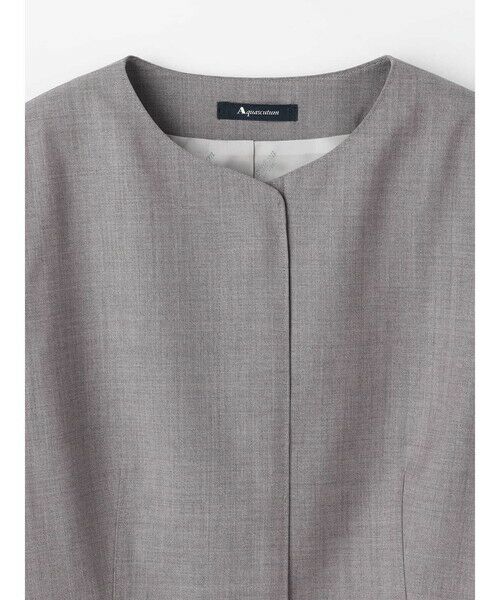Aquascutum / アクアスキュータム テーラードジャケット | 【セットアップ対応】REDA ストレッチツイルノーカラージャケット | 詳細9