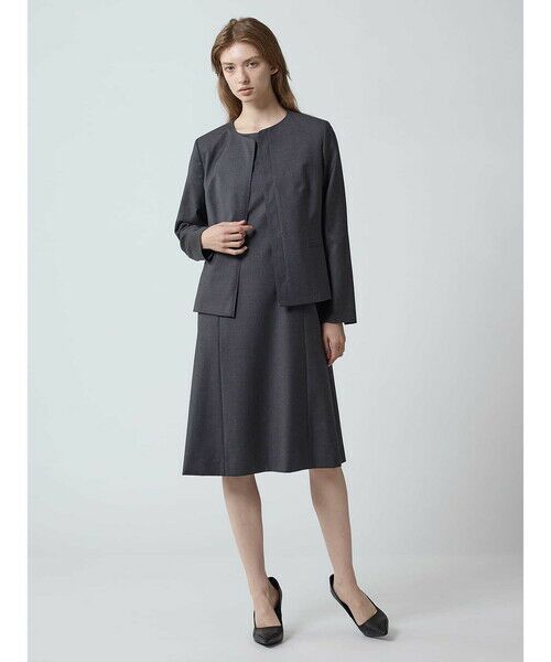 Aquascutum / アクアスキュータム テーラードジャケット | 【セットアップ対応】REDA ストレッチツイルノーカラージャケット | 詳細14