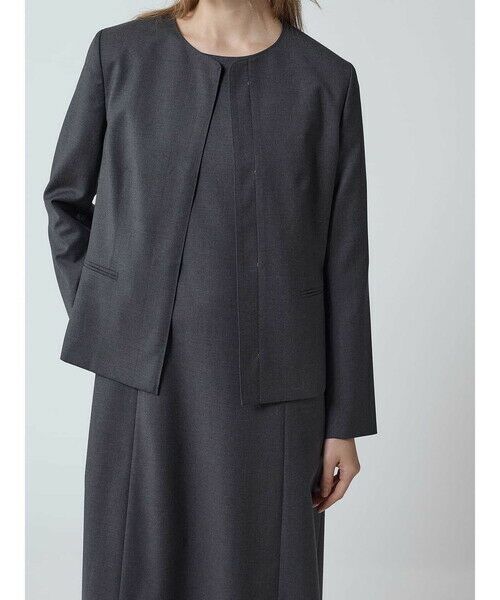 Aquascutum / アクアスキュータム テーラードジャケット | 【セットアップ対応】REDA ストレッチツイルノーカラージャケット | 詳細15