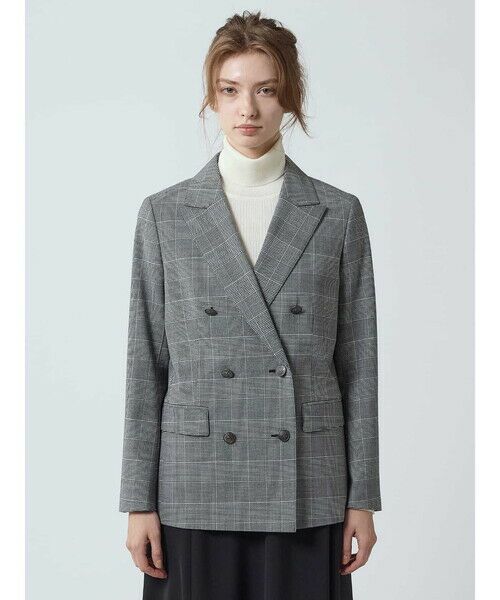 Aquascutum / アクアスキュータム テーラードジャケット | ストレッチグレンチェック Wジャケット | 詳細2