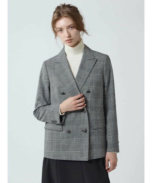 Aquascutum / アクアスキュータム テーラードジャケット | ストレッチグレンチェック Wジャケット | 詳細5