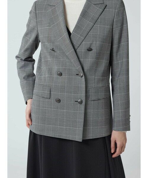 Aquascutum / アクアスキュータム テーラードジャケット | ストレッチグレンチェック Wジャケット | 詳細6