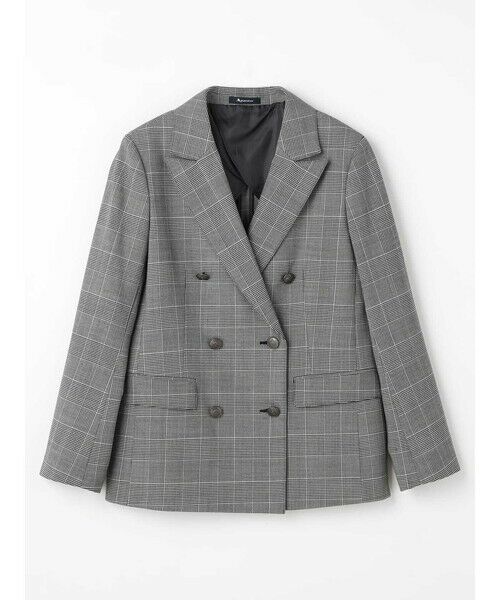 Aquascutum / アクアスキュータム テーラードジャケット | ストレッチグレンチェック Wジャケット | 詳細7