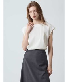 Aquascutum / アクアスキュータム シャツ・ブラウス | 【セットアップ対応】ダブルクロス アシメタックブラウス