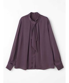 Aquascutum / アクアスキュータム シャツ・ブラウス | サテンボウタイブラウス