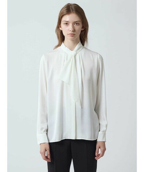 Aquascutum / アクアスキュータム シャツ・ブラウス | サテンボウタイブラウス | 詳細8