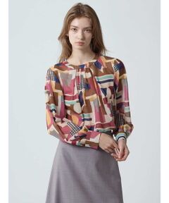 Aquascutum / アクアスキュータム シャツ・ブラウス | 【セットアップ対応】アブストラクトプリントブラウス